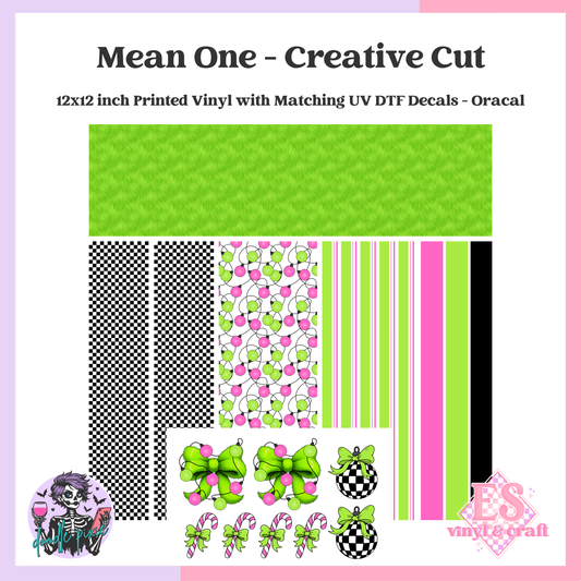 Mean One Creative Cuts - 12" x 12" Printed Vinyl and UVDTF Decal image 0