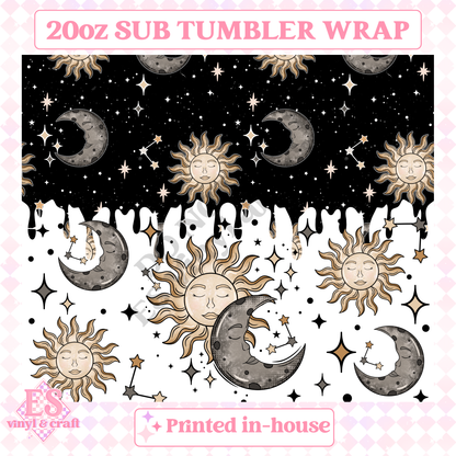 Sun and Moon - Full 20oz Tumbler Sublimation Print image 1