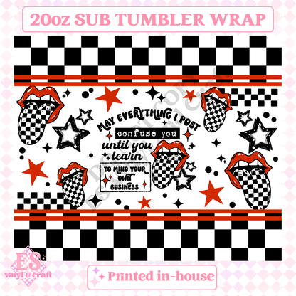 Confuse You - Full 20oz Tumbler Sublimation Print image 1