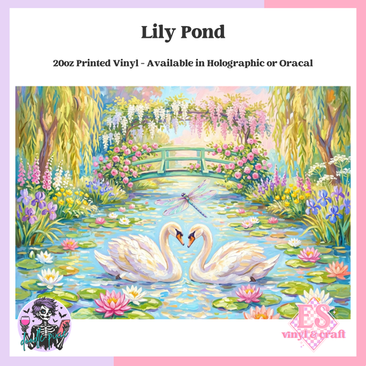 Lily Pond - 20oz Printed Tumbler Self Adhesive Vinyl