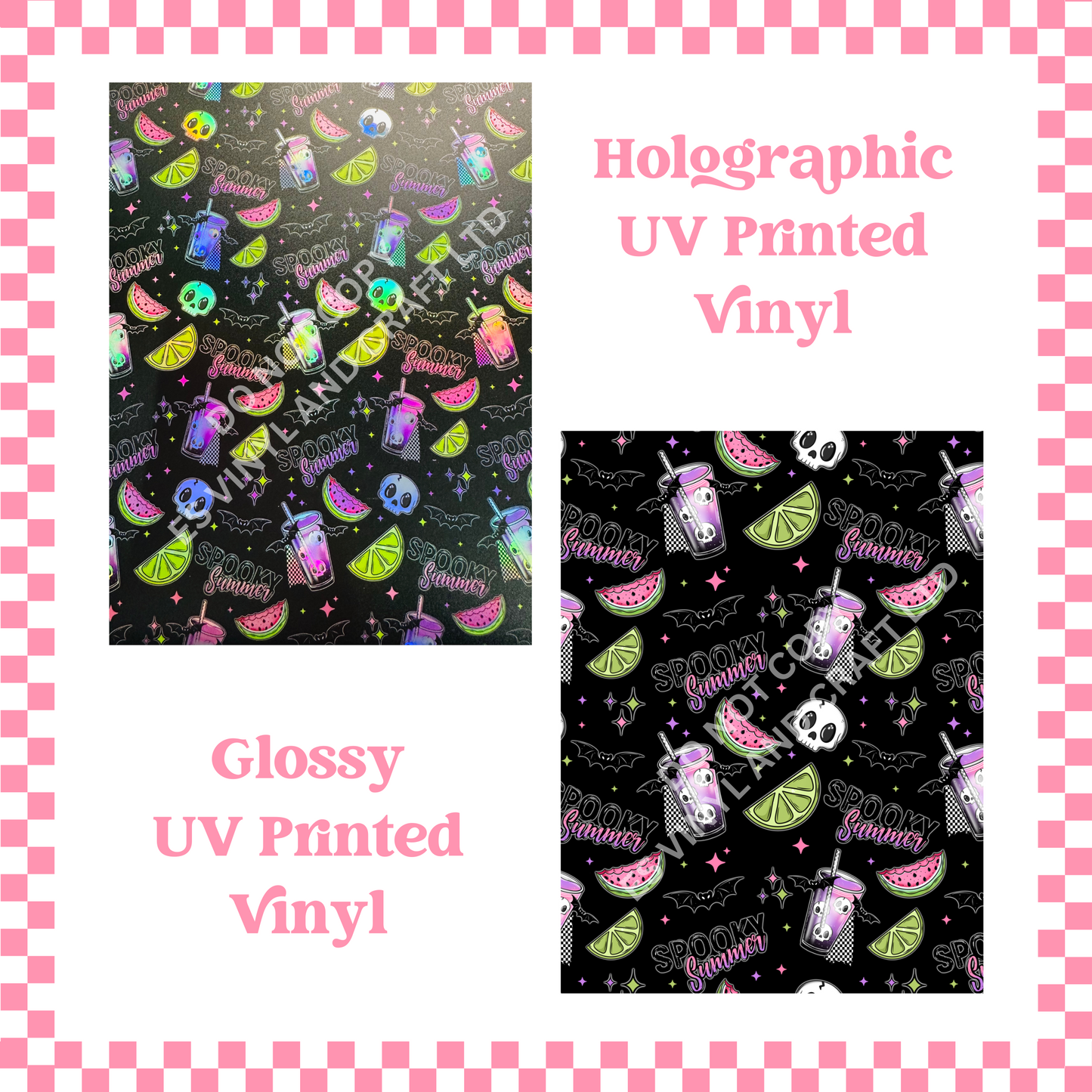 Spooky Summer - Holographic or Normal Printed Vinyl (A4 or 12" x 12") Sheet image 0