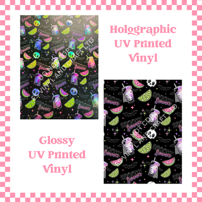 Spooky Summer - Holographic or Normal Printed Vinyl (A4 or 12" x 12") Sheet image 0