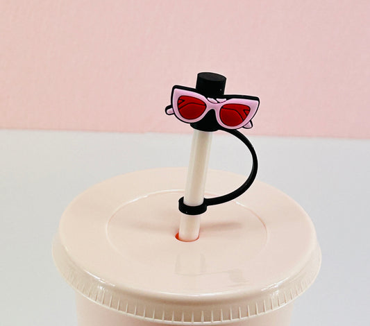 Pink Sunglasses - Straw Topper image 0