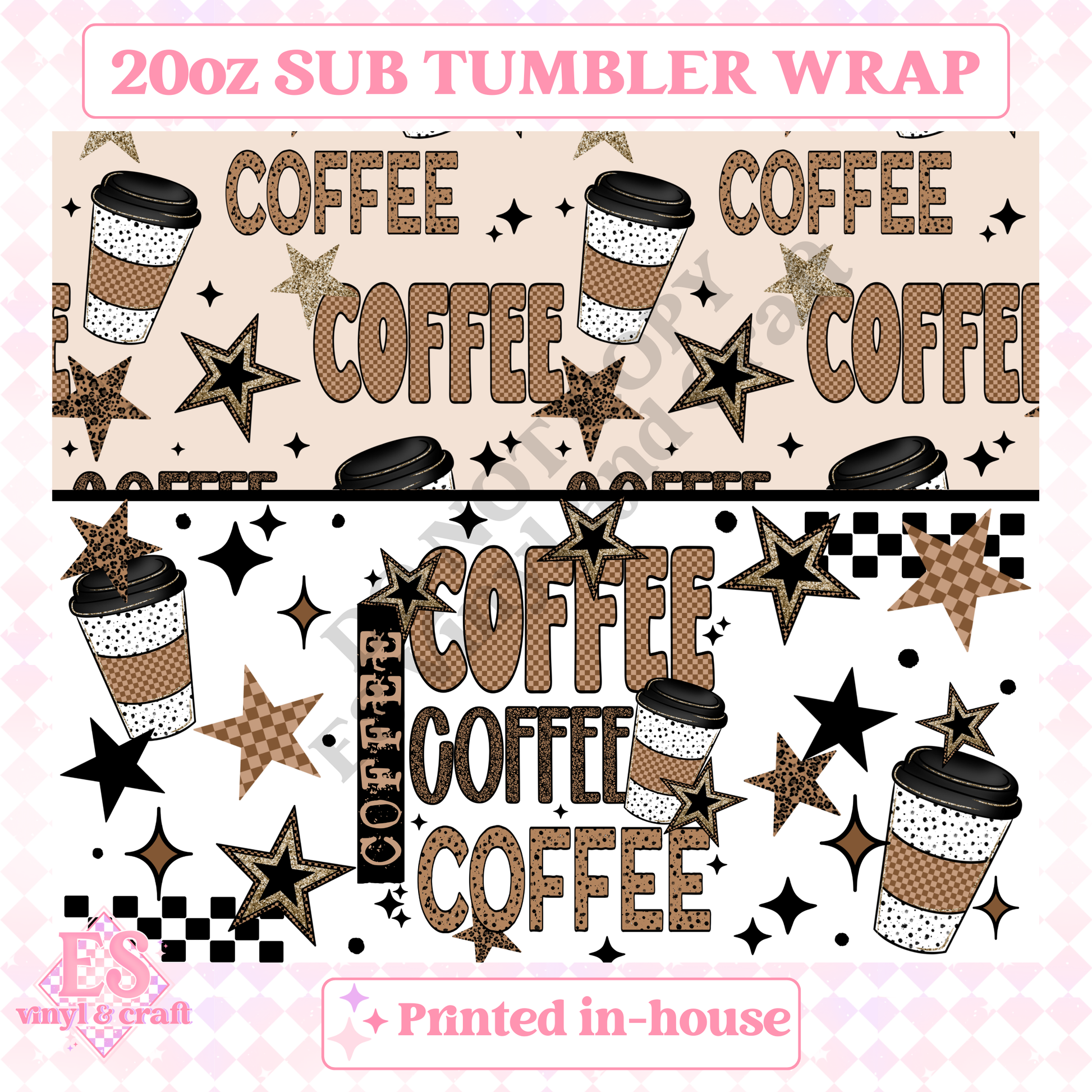 Coffee Hot - Full 20oz Tumbler Sublimation Print image 1