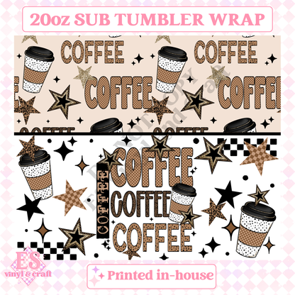 Coffee Hot - Full 20oz Tumbler Sublimation Print image 1