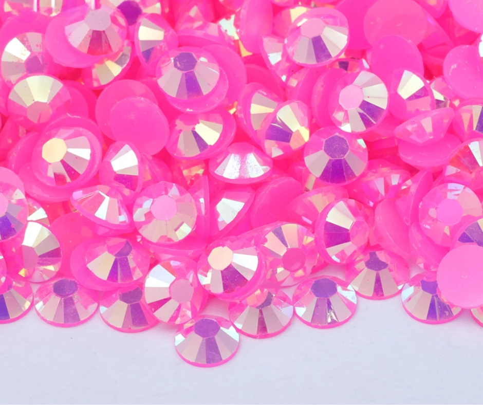 Hot Pink Punch - AB Jelly Rhinestones (3mm, 4mm & 5mm) image 0