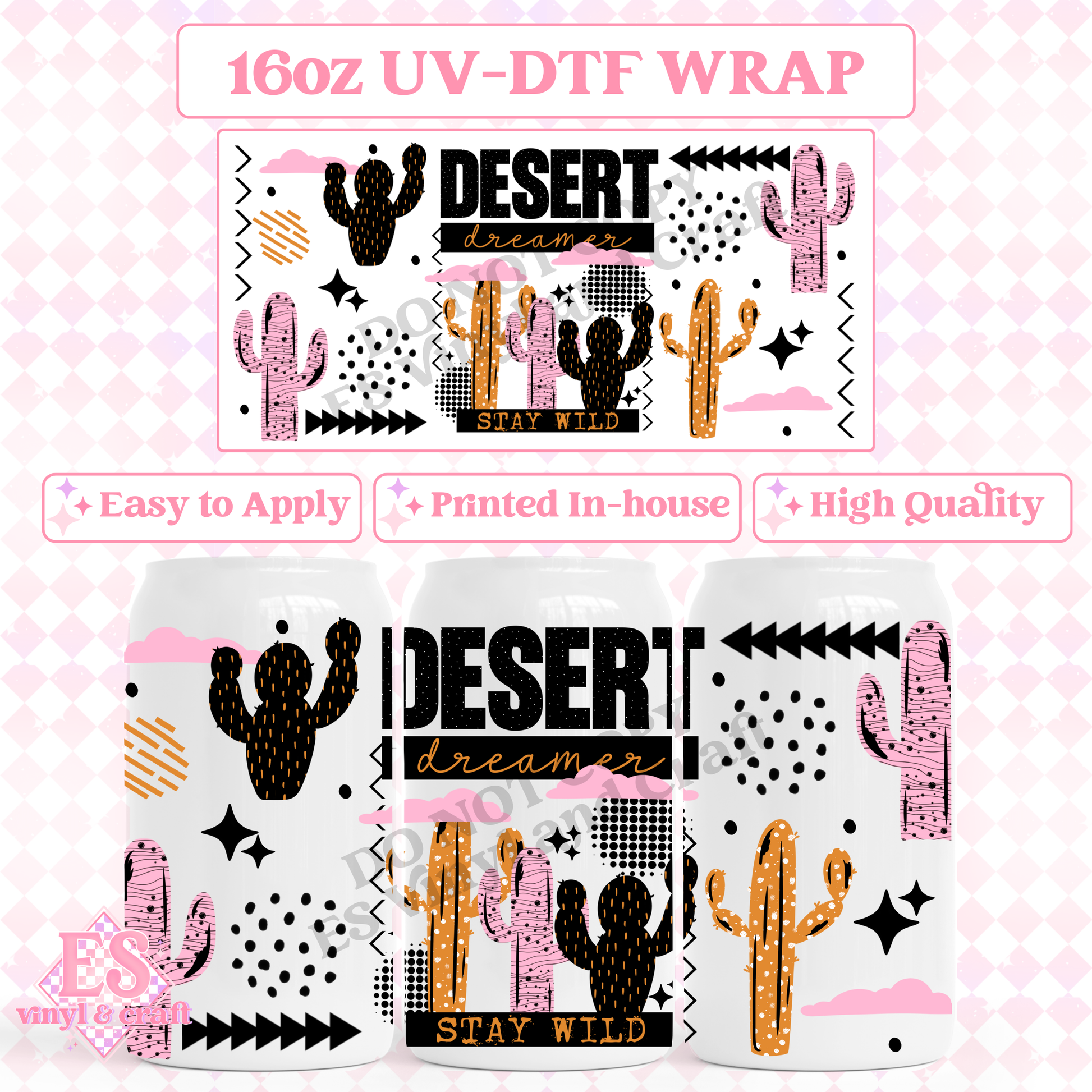 Desert Dreamer - 16oz Beer Can / Libbey UV-DTF image 0
