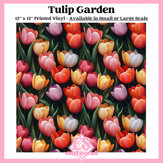 Tulip Garden - Small or Large Scale Options - 12" x 12" Sheet image 0