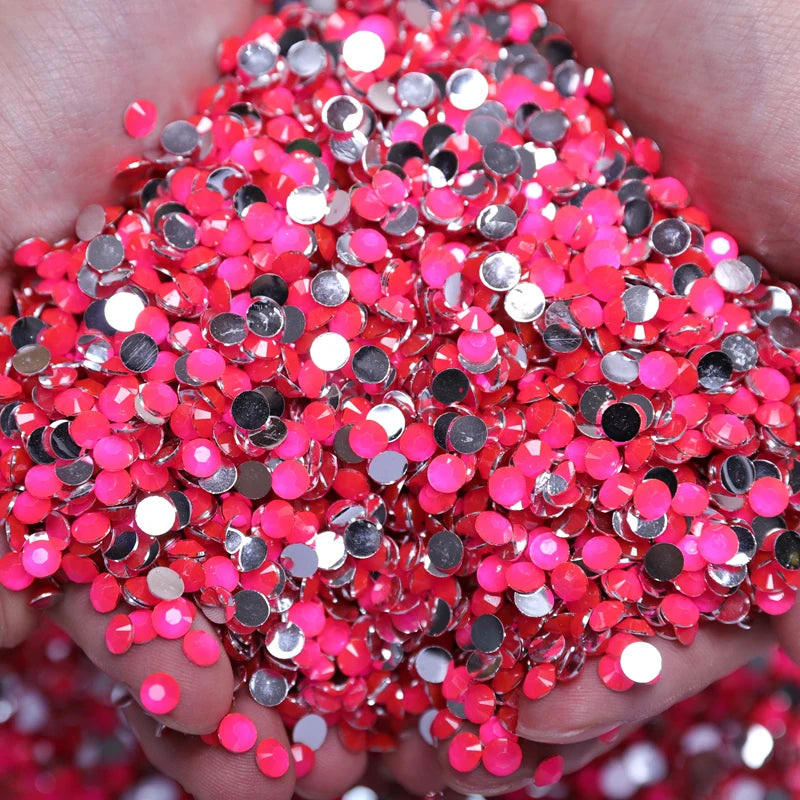 Neon Pink - Neon Resin Rhinestones (3mm, 4mm & 5mm) image 0