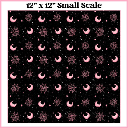 Pink Webs and Moons - 12"x12" Printed Self Adhesive Vinyl