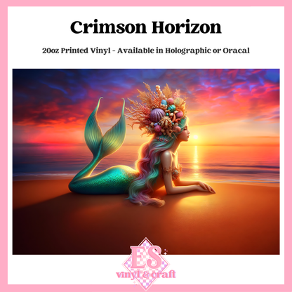Crimson Horizon - 20oz Printed Tumbler Self Adhesive Vinyl image 0