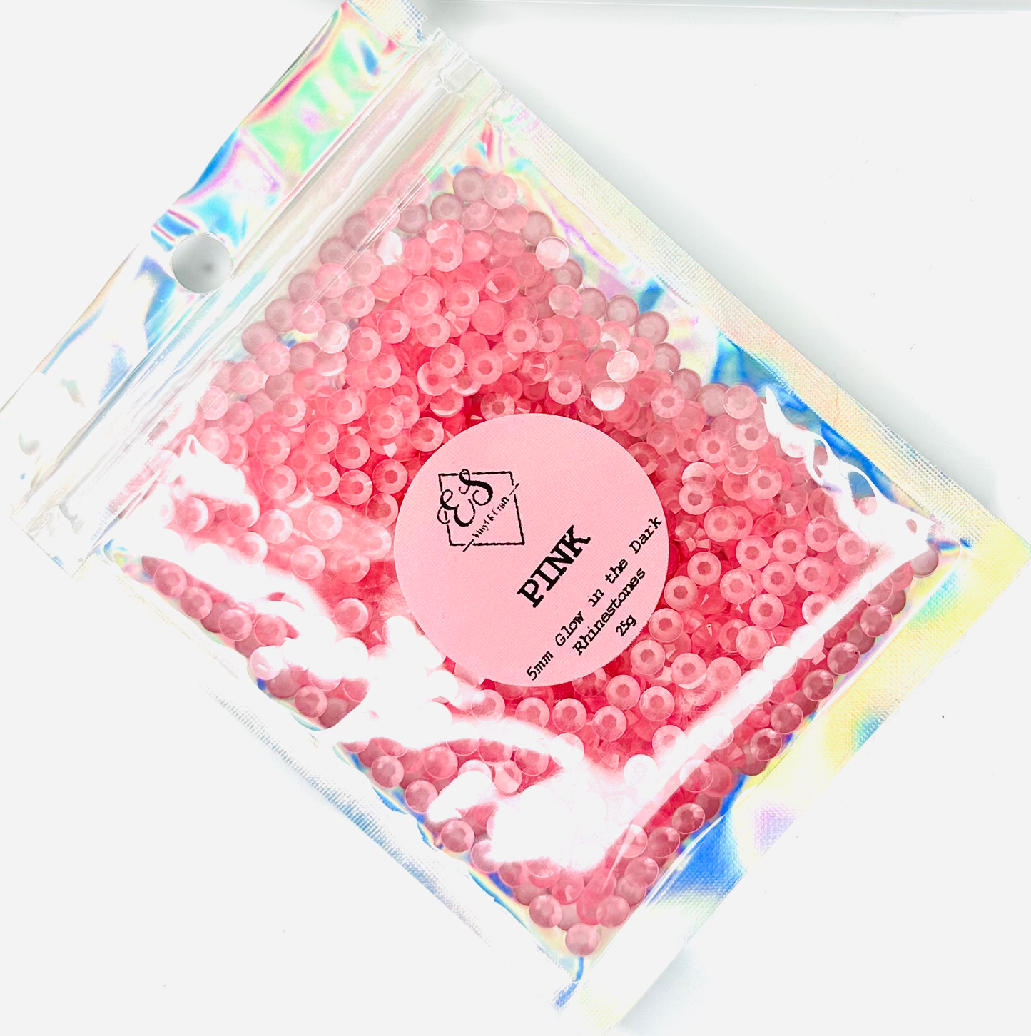 Pink - Glow in the Dark Resin Rhinestones (3mm, 4mm & 5mm) image 2