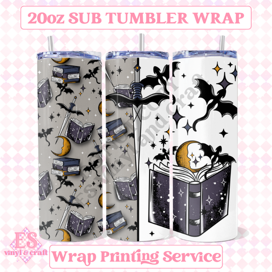 Fantasy Books - Full 20oz Tumbler Sublimation Print image 0