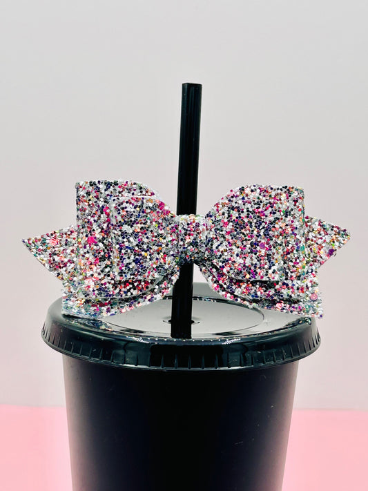 Bow Straw Topper - Confetti image 0