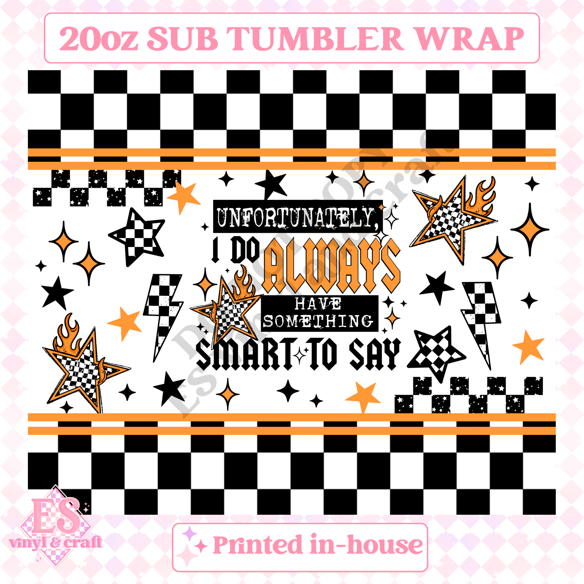 Smart to Say - Full 20oz Tumbler Sublimation Print image 1