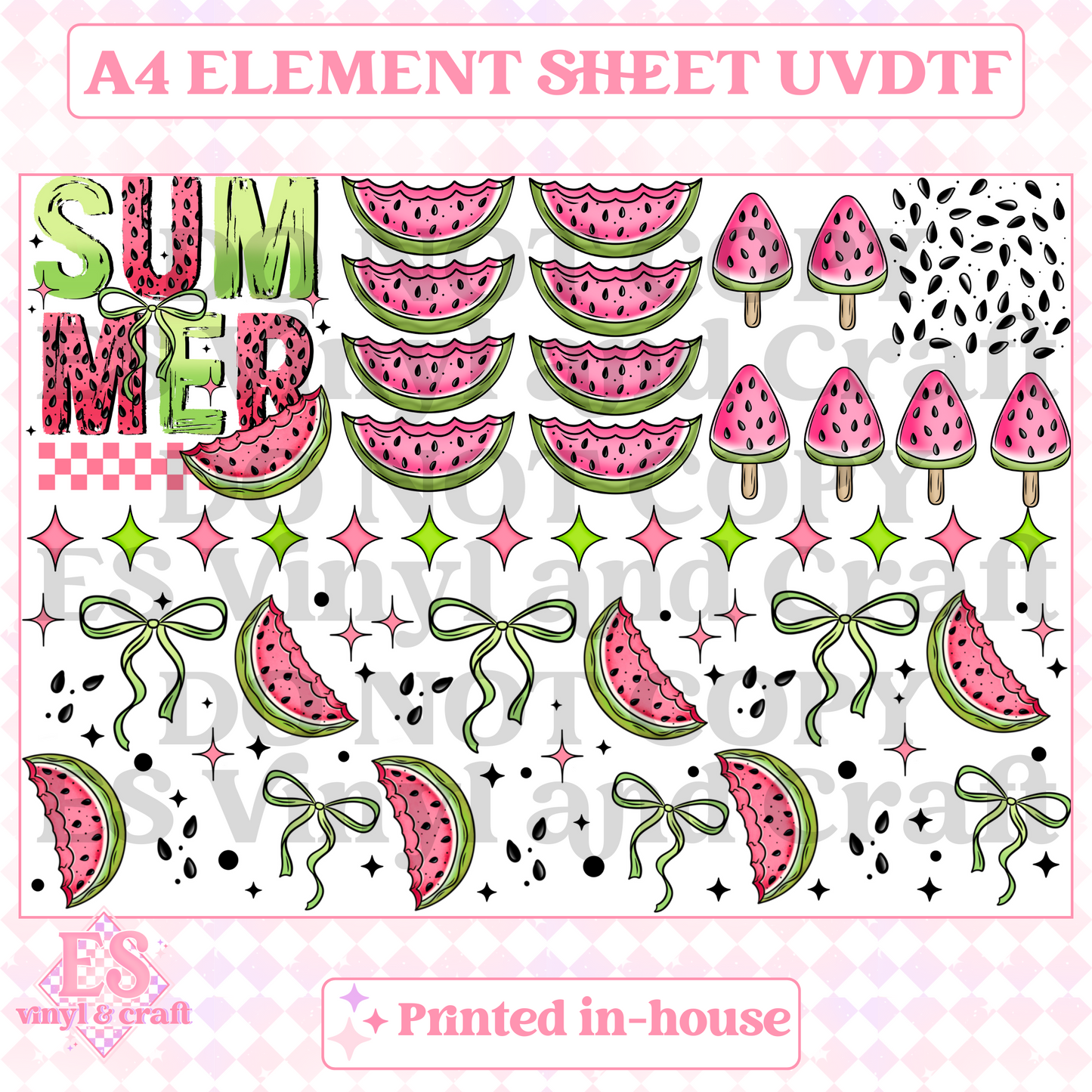 Summer - UVDTF (A4 Sheet) 210mm x 300mm image 0
