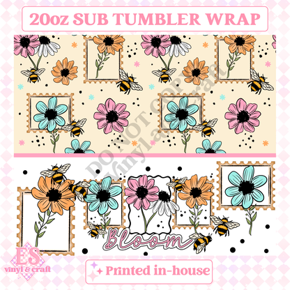 Bloom Stamp - Full 20oz Tumbler Sublimation Print image 1