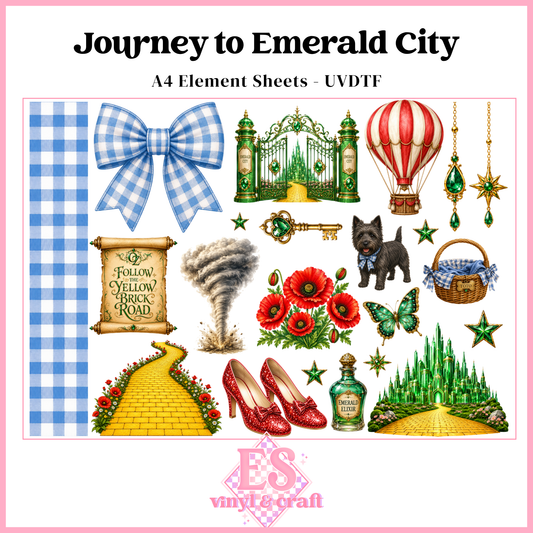 Journey to Emerald City - UVDTF Element Sheet (A4 Sheet)