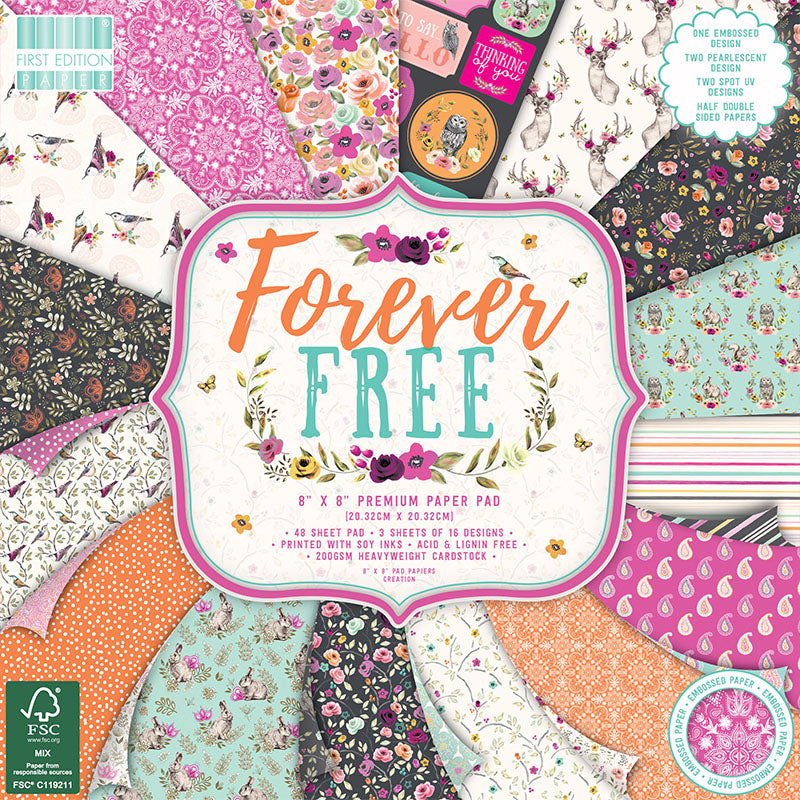 First Edition - Cardstock - Forever Free 8" x 8" Paper Pad image 0