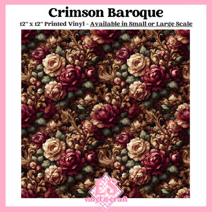 Crimson Baroque - Small or Large Scale Options - 12" x 12" Sheet image 0