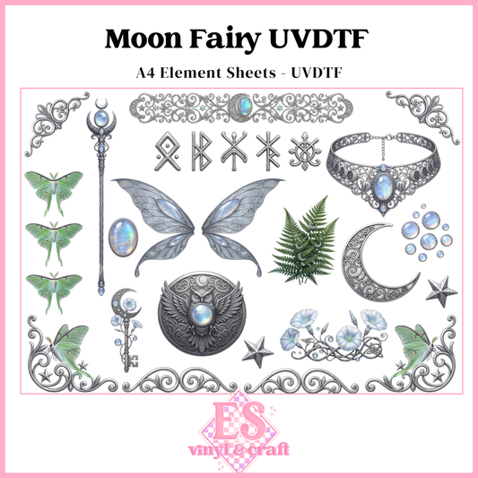 Moon Fairy - UVDTF Element Sheet (A4 Sheet)