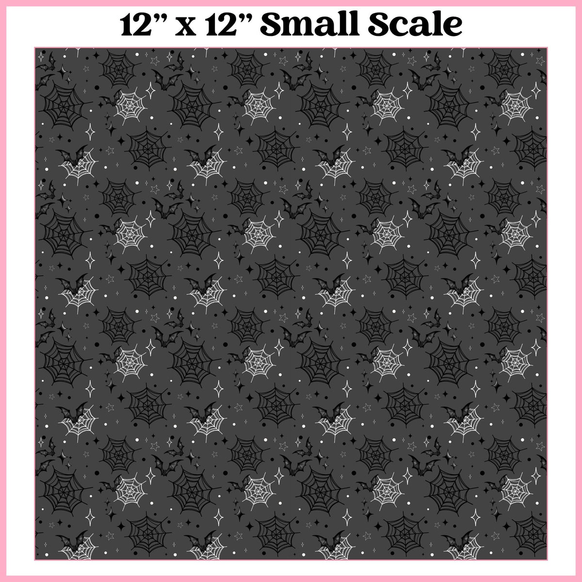 Bats and Webs - 12"x12" Printed Self Adhesive Vinyl