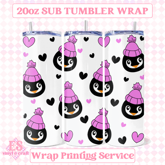 Penguins - Full 20oz Tumbler Sublimation Print image 0