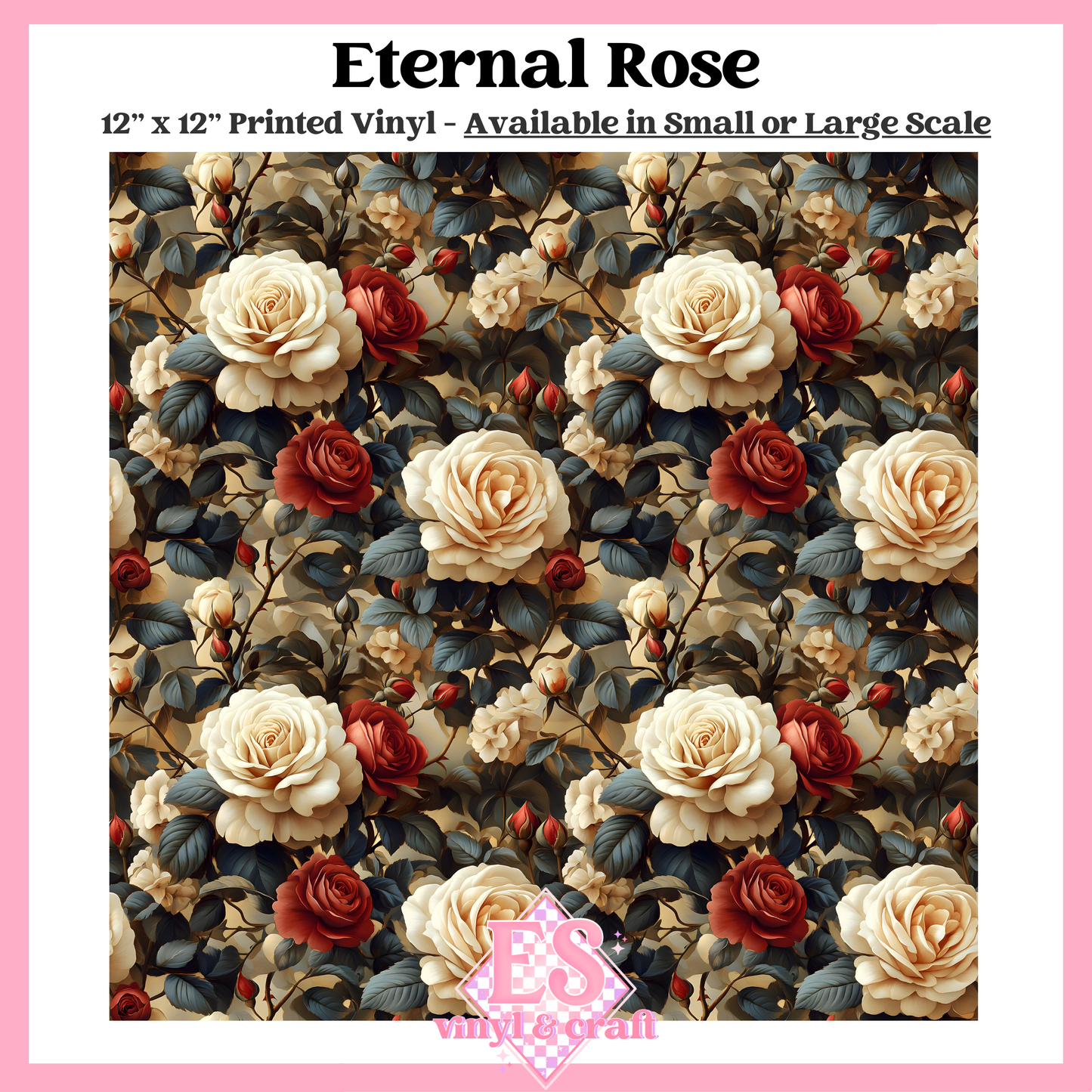 Eternal Rose - Small or Large Scale Options - 12" x 12" Sheet image 0