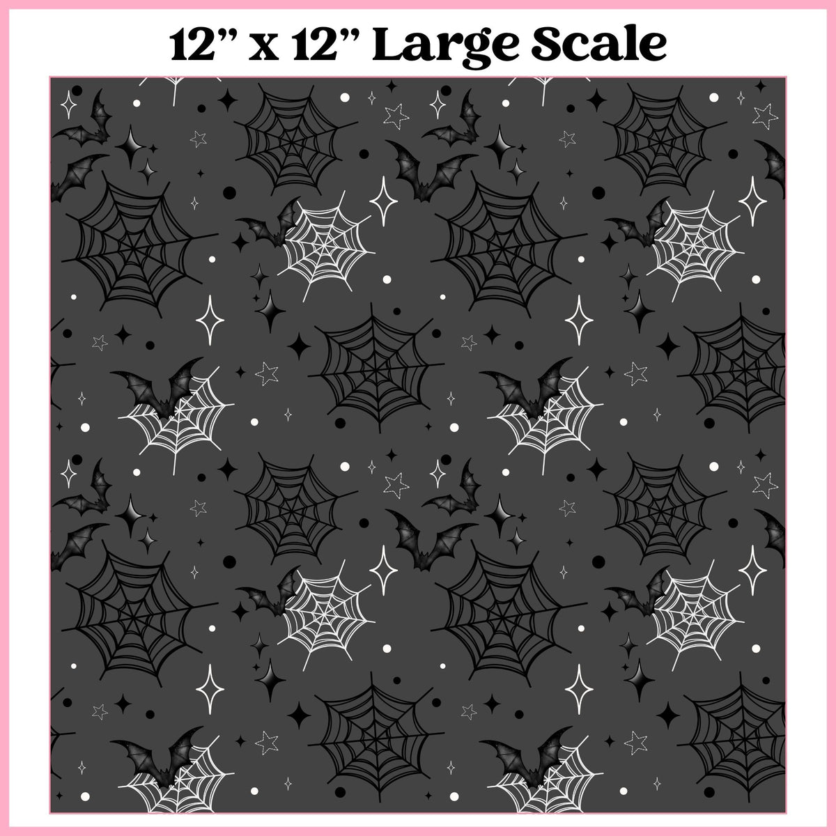 Bats and Webs - 12"x12" Printed Self Adhesive Vinyl