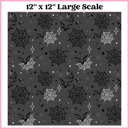 Bats and Webs - 12"x12" Printed Self Adhesive Vinyl