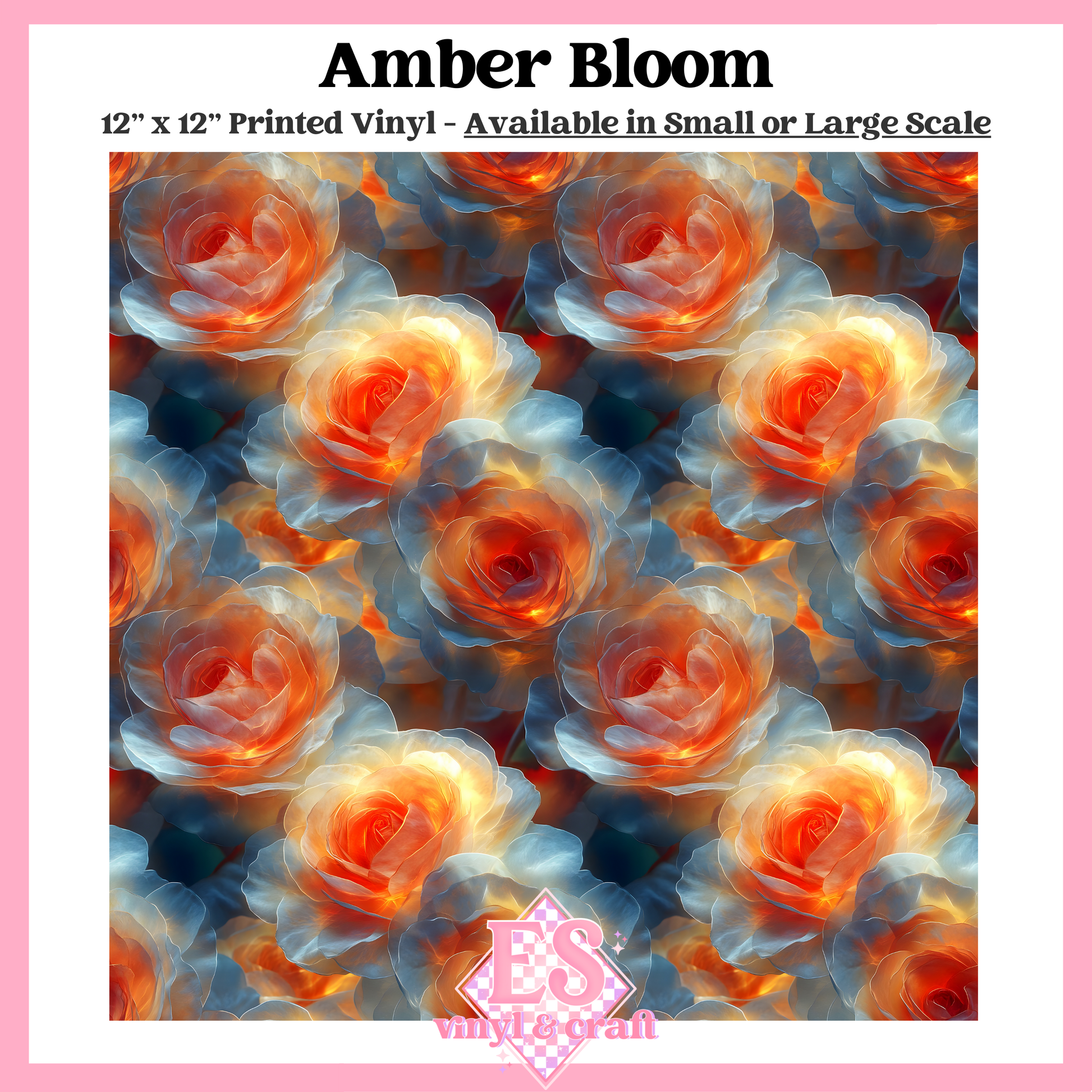 Amber Bloom - Small or Large Scale Options - 12" x 12" Sheet image 0