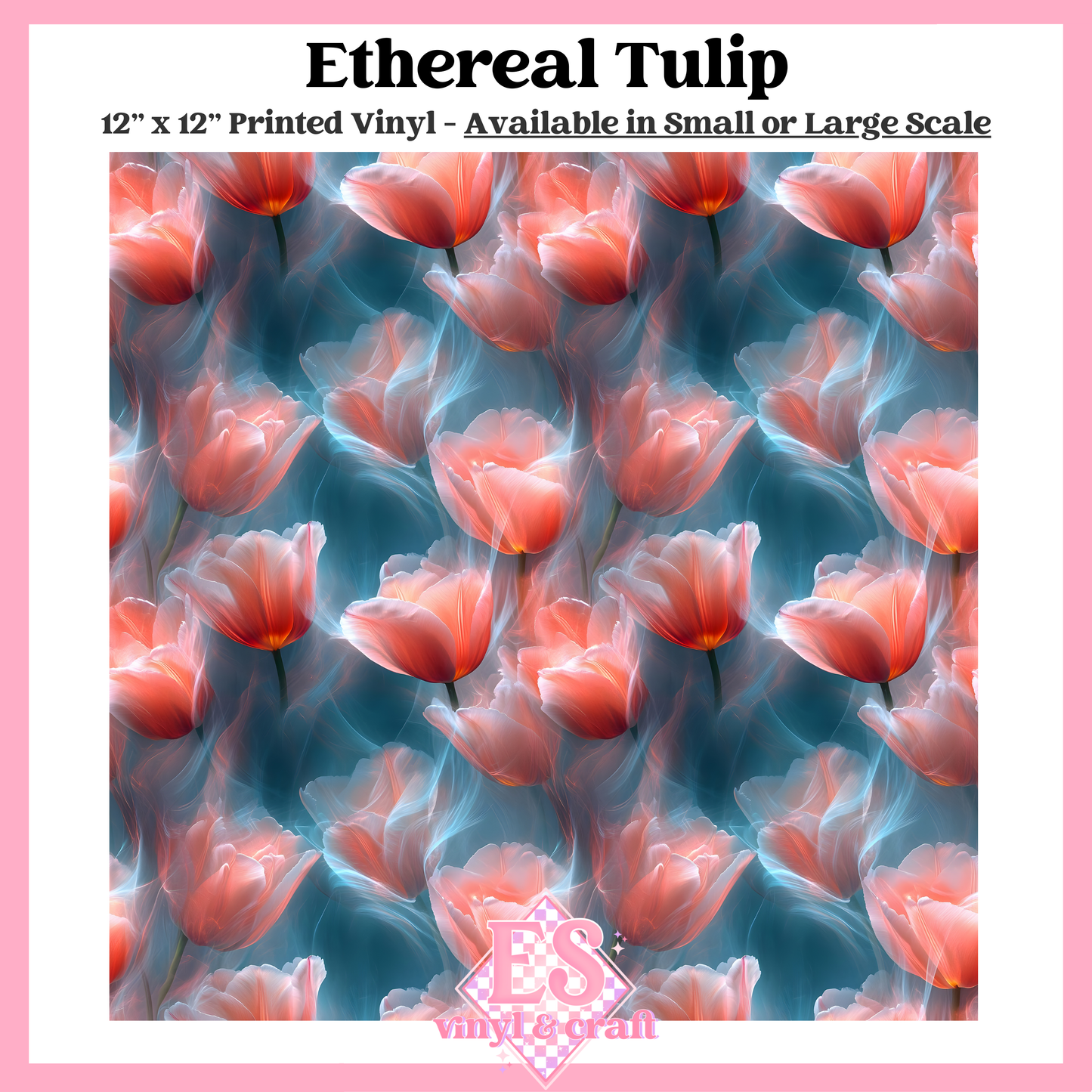 Ethereal Tulip - Small or Large Scale Options - 12" x 12" Sheet image 0