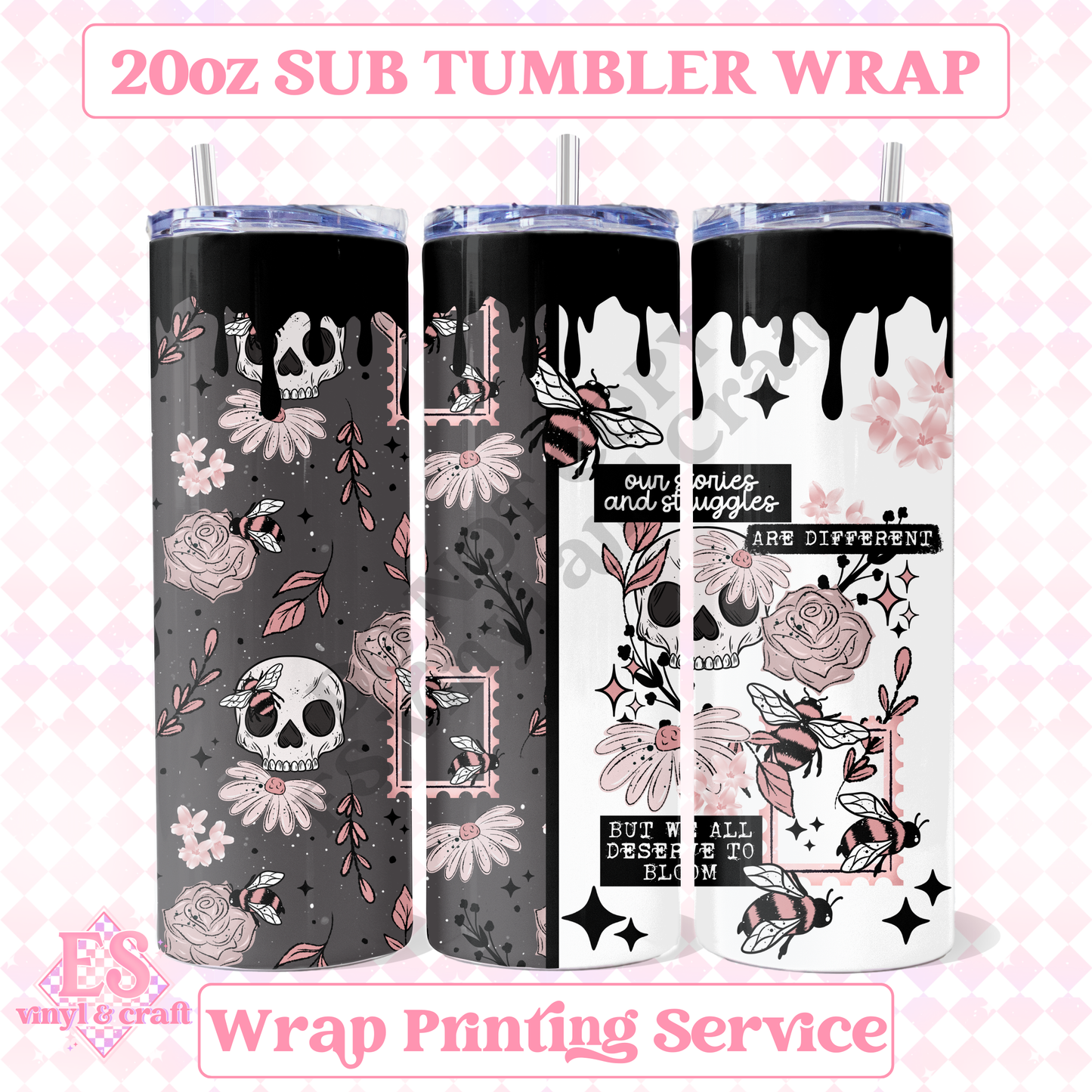 All Deserve to Bloom - Full 20oz Tumbler Sublimation Print image 0