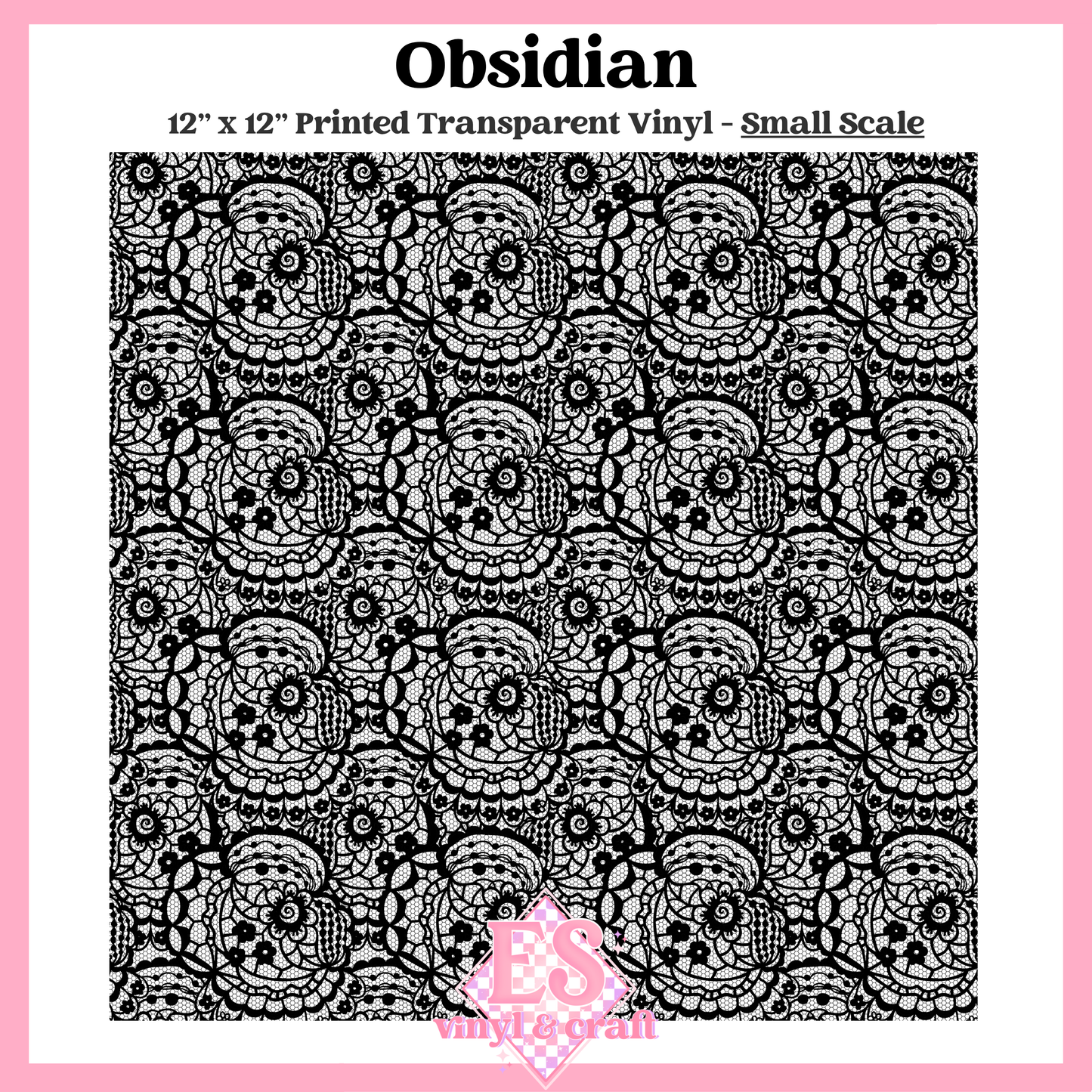 Obsidian Transparent - Small or Large Scale Options - 12" x 12" Sheet image 1