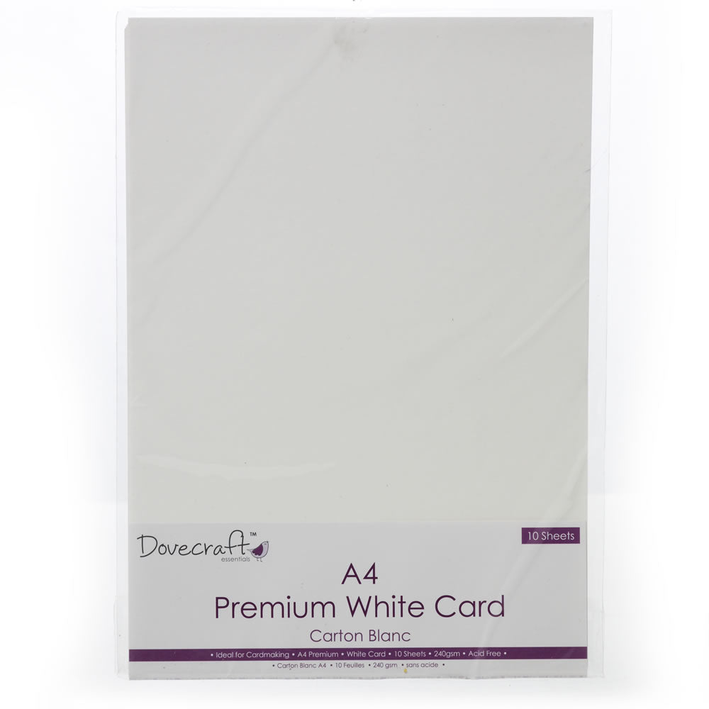 Dovecraft Essentials - A4 Premium White Card 240gsm image 0