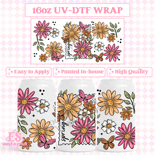 Spring Stamp - 16oz Beer Can / Libbey UV-DTF Transfer image 0