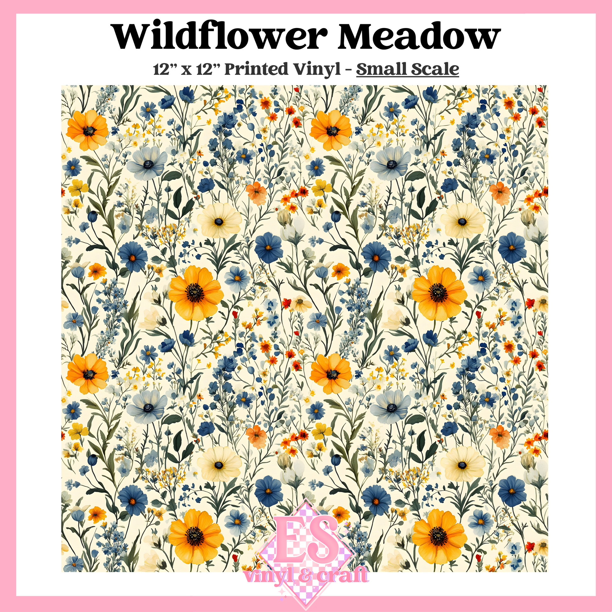Wildflower Meadow - Small or Large Scale Options - 12" x 12" Sheet image 1