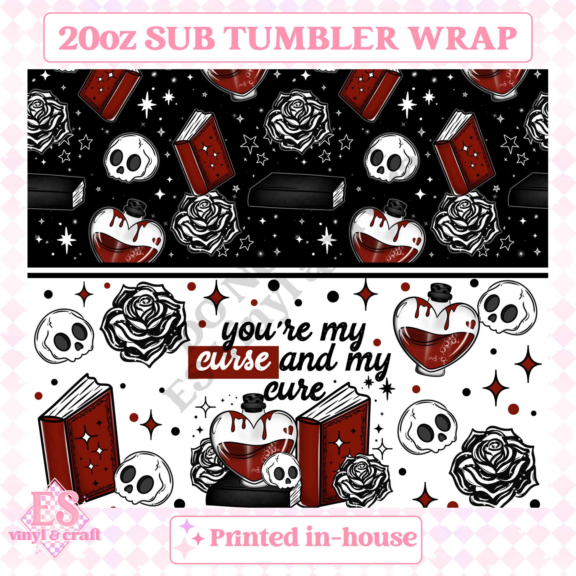Curse and Cure - Full 20oz Tumbler Sublimation Print image 1