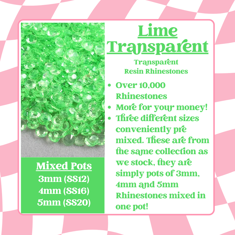 Rhinestone Mixed Pots - Transparent Series (3mm, 4mm, 5mm) image 8