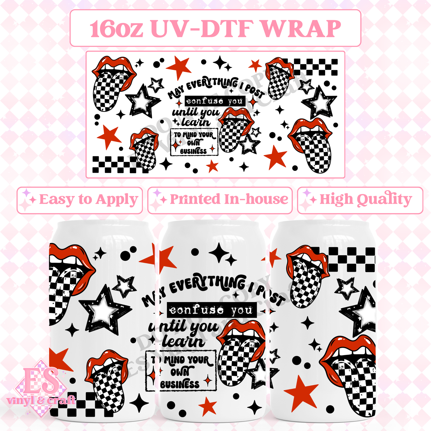 Coffee Like My Soul - 16oz Beer Can / Libbey UV-DTF image 0