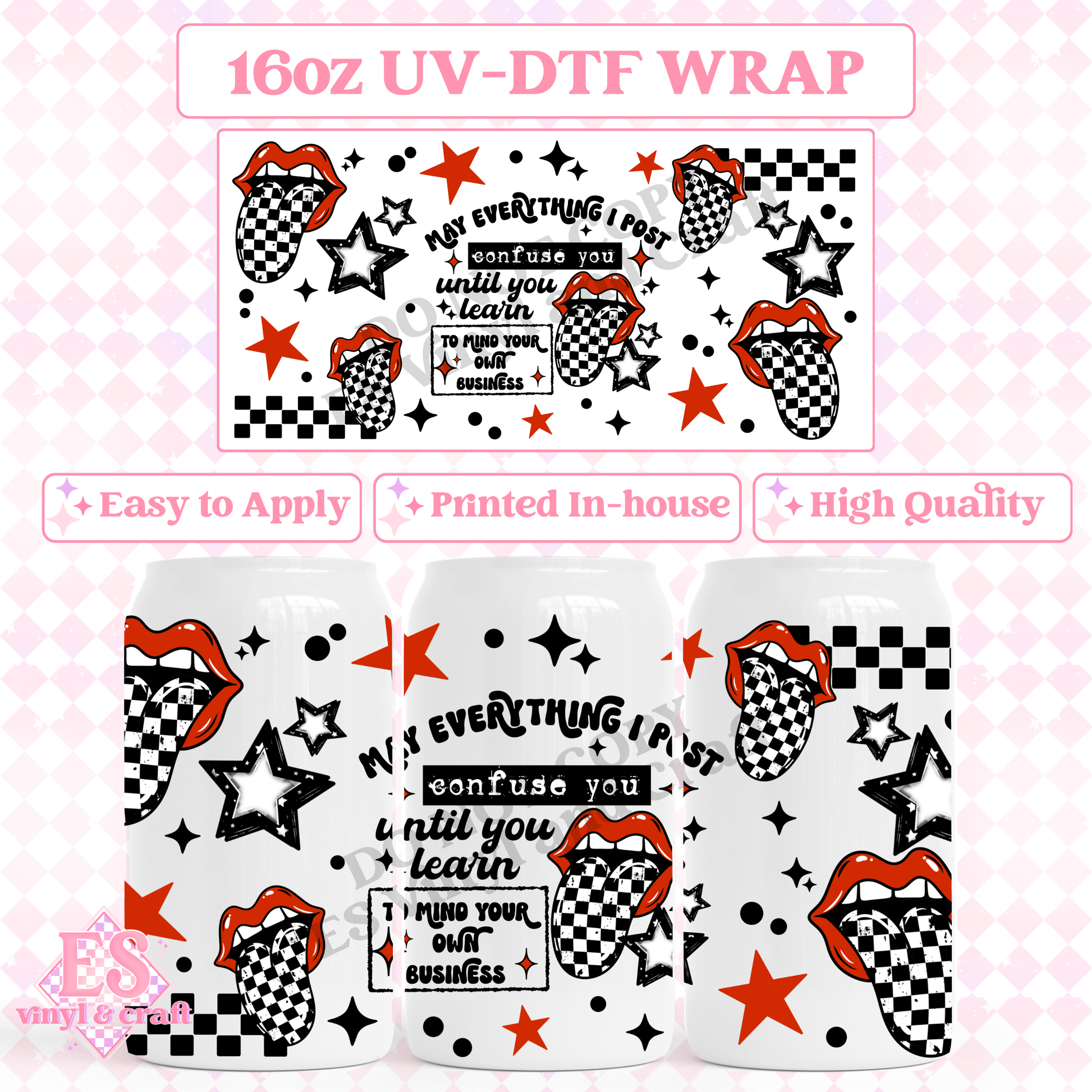 Coffee Like My Soul - 16oz Beer Can / Libbey UV-DTF image 0