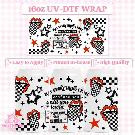 Coffee Like My Soul - 16oz Beer Can / Libbey UV-DTF image 0