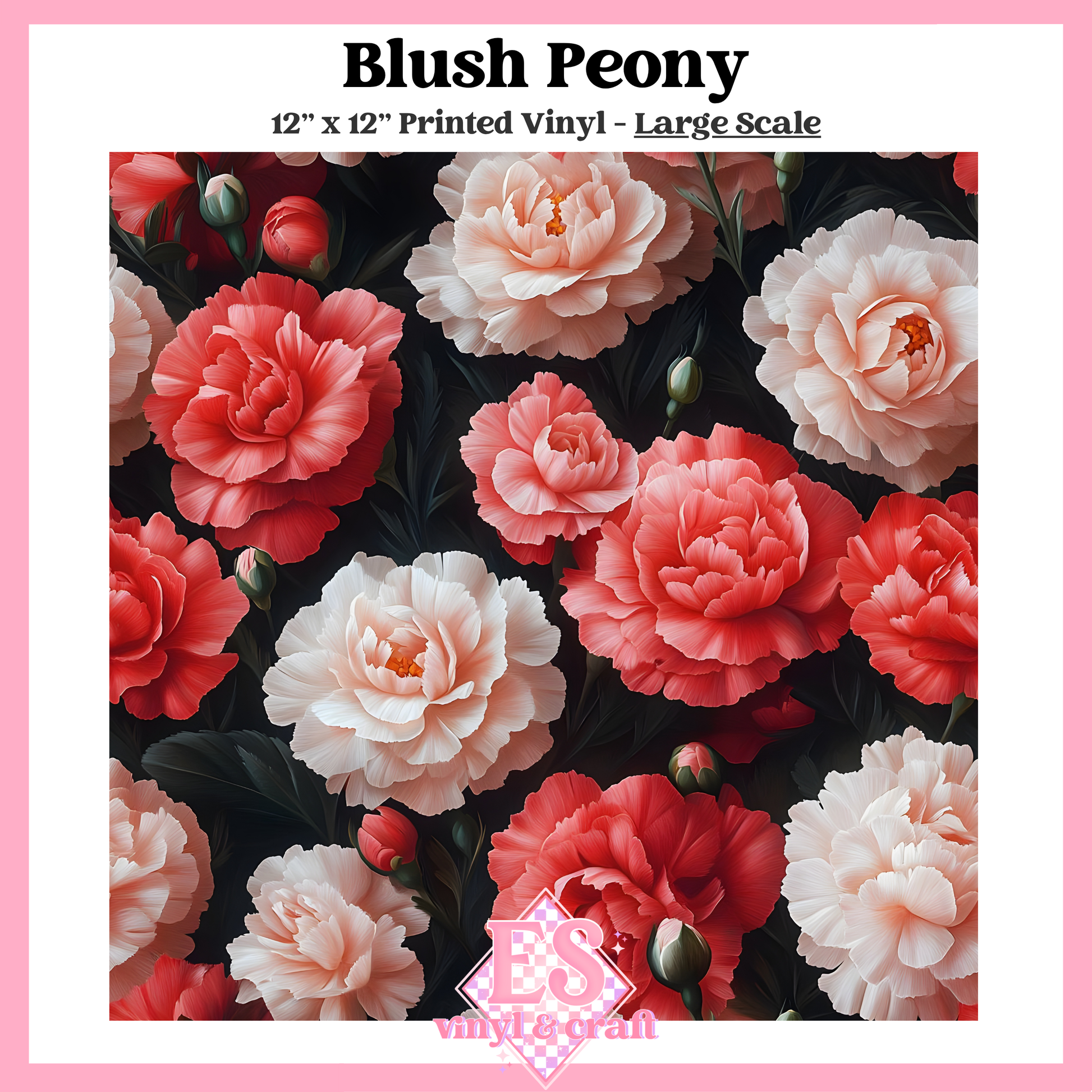 Blush Peony - Small or Large Scale Options - 12" x 12" Sheet image 2