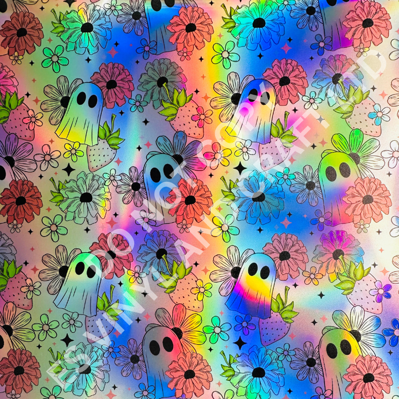 UV Printed Holographic Teckwrap Permanent Vinyl - A4 or 12" x 12" Sheet image 1