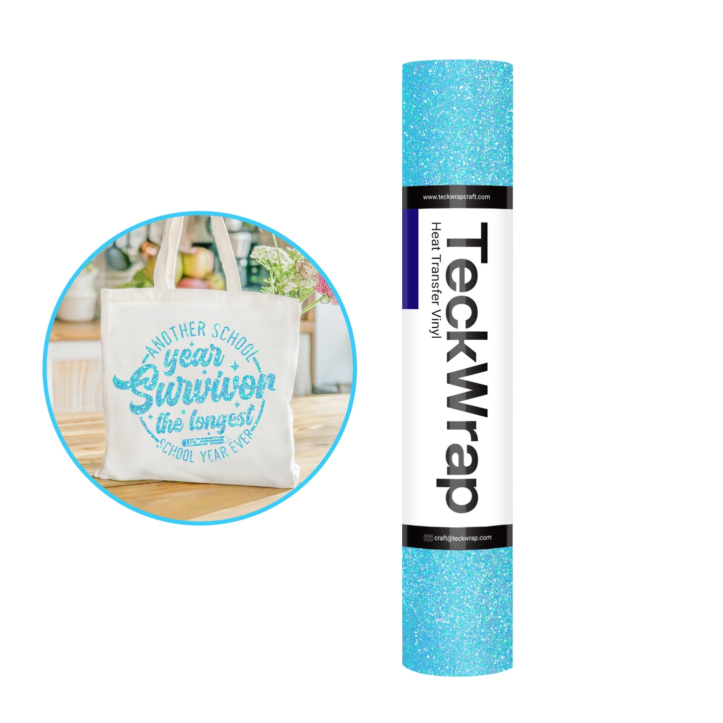 Teckwrap 10" Fancy Glitter Heat Transfer Vinyl