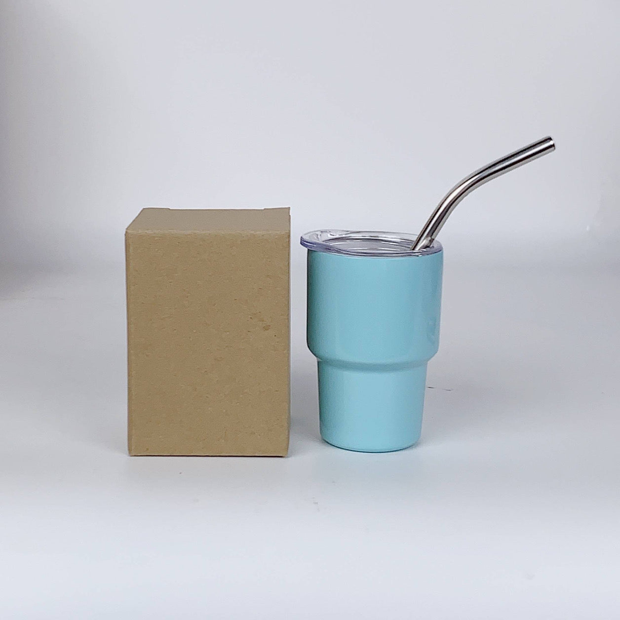 2oz Mini Double Wall Shot Tumblers with Lid and Metal Straw image 6