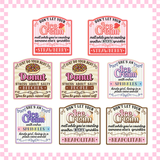 Ice Cream and Donut Labels image 0