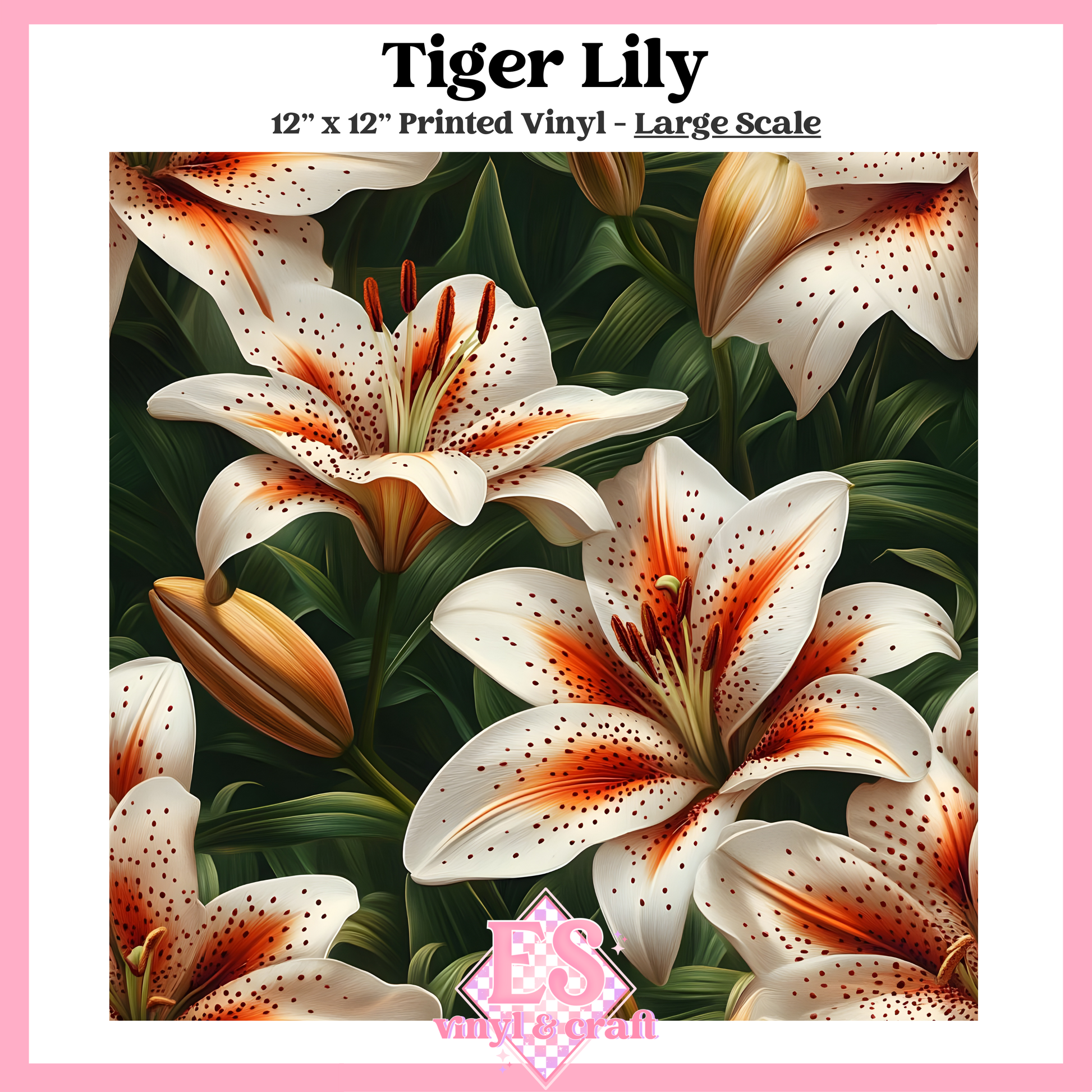 Tiger Lily - Small or Large Scale Options - 12" x 12" Sheet image 2