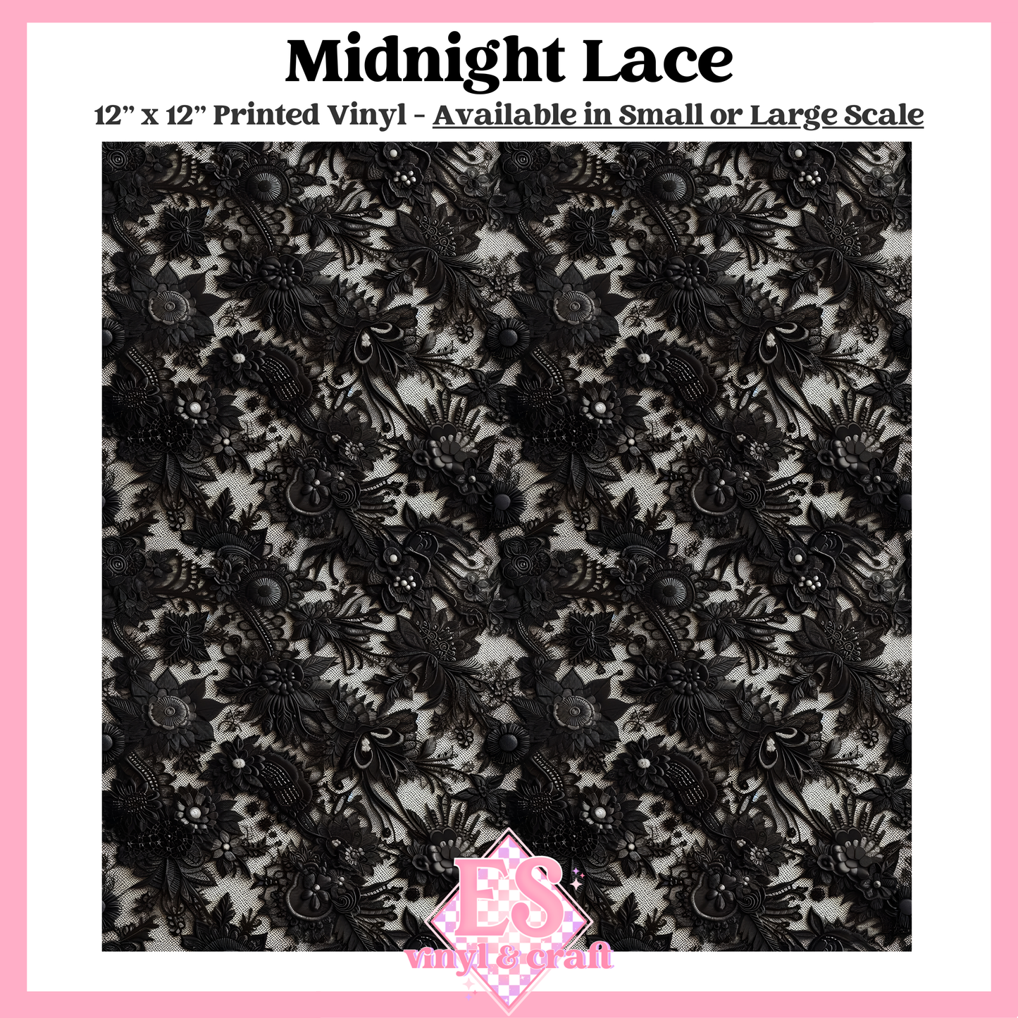 Midnight Lace - Small or Large Scale Options - 12" x 12" Sheet image 0