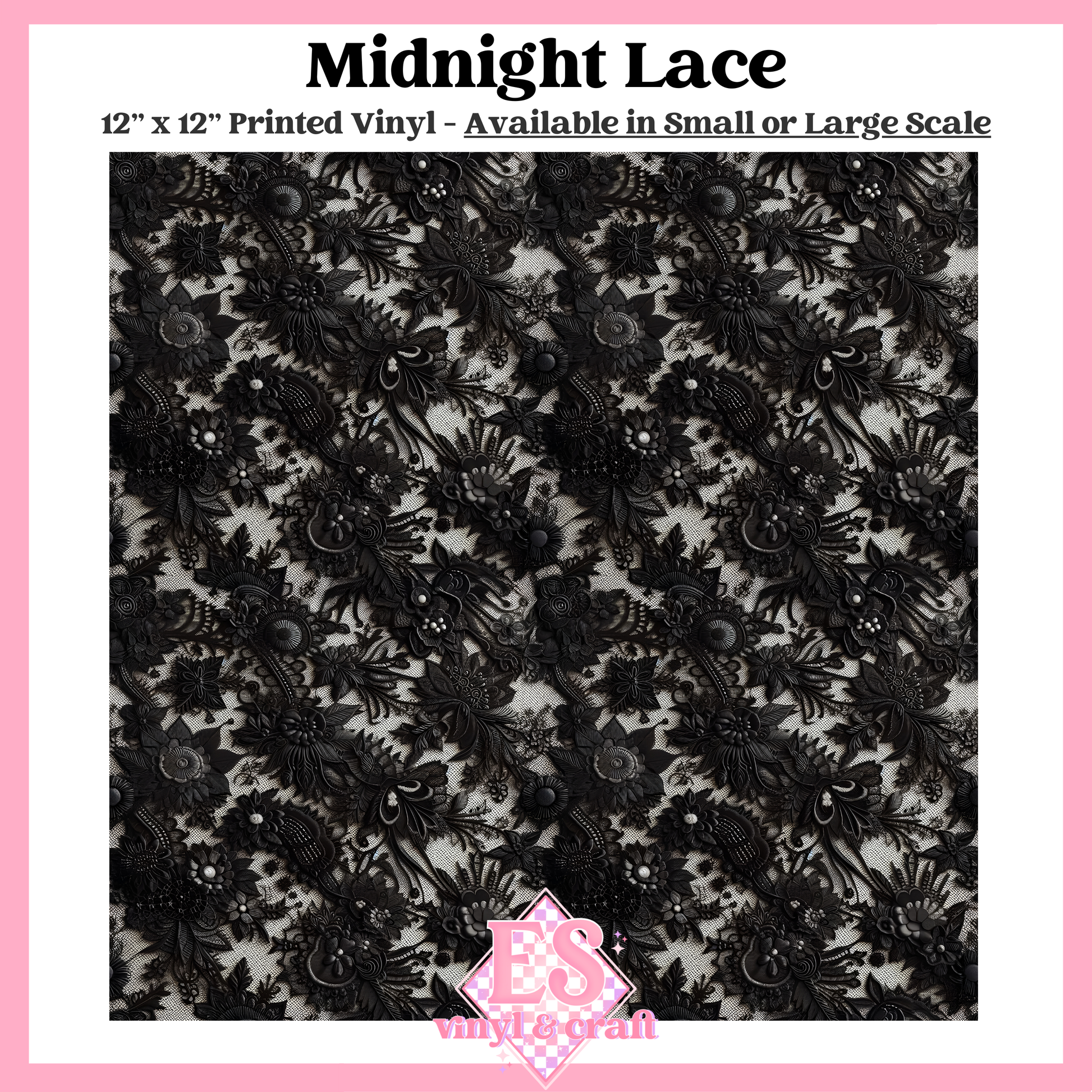 Midnight Lace - Small or Large Scale Options - 12" x 12" Sheet image 0